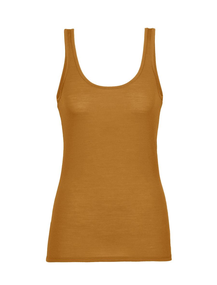 Icebreaker Merino Siren Tank Top Női Fehérnemű Barna | HU 1710CTVE